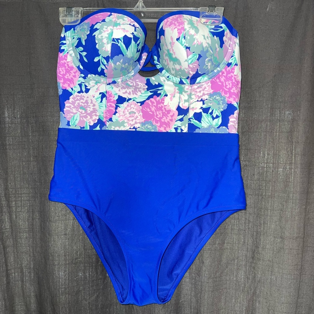 American Eagle Outfitters Strapless One Piece Swimsuit Push Up Size 36C